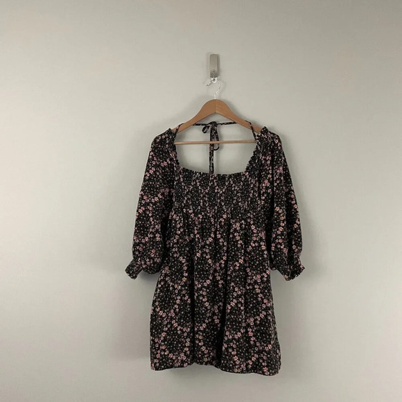 Free People This Is Everything Floral Mini Dress in Black Size XS - Picture 1 of 7